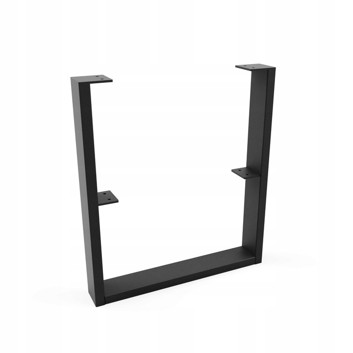 Nogi Metalowe LOFT do Stolika Kawowego Ławy z PÓŁKĄ 45cm Czarne PREMIUM 2x - obrazek 2