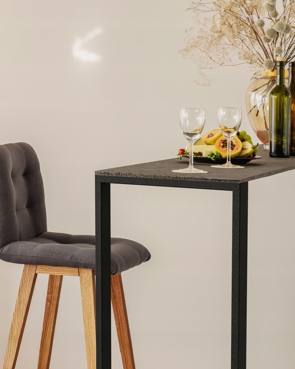 Nogi Metalowe do Stołu Biurka LOFT Stalowe Czarne Mat Prostokąt 40×100cm 2x - obrazek 4