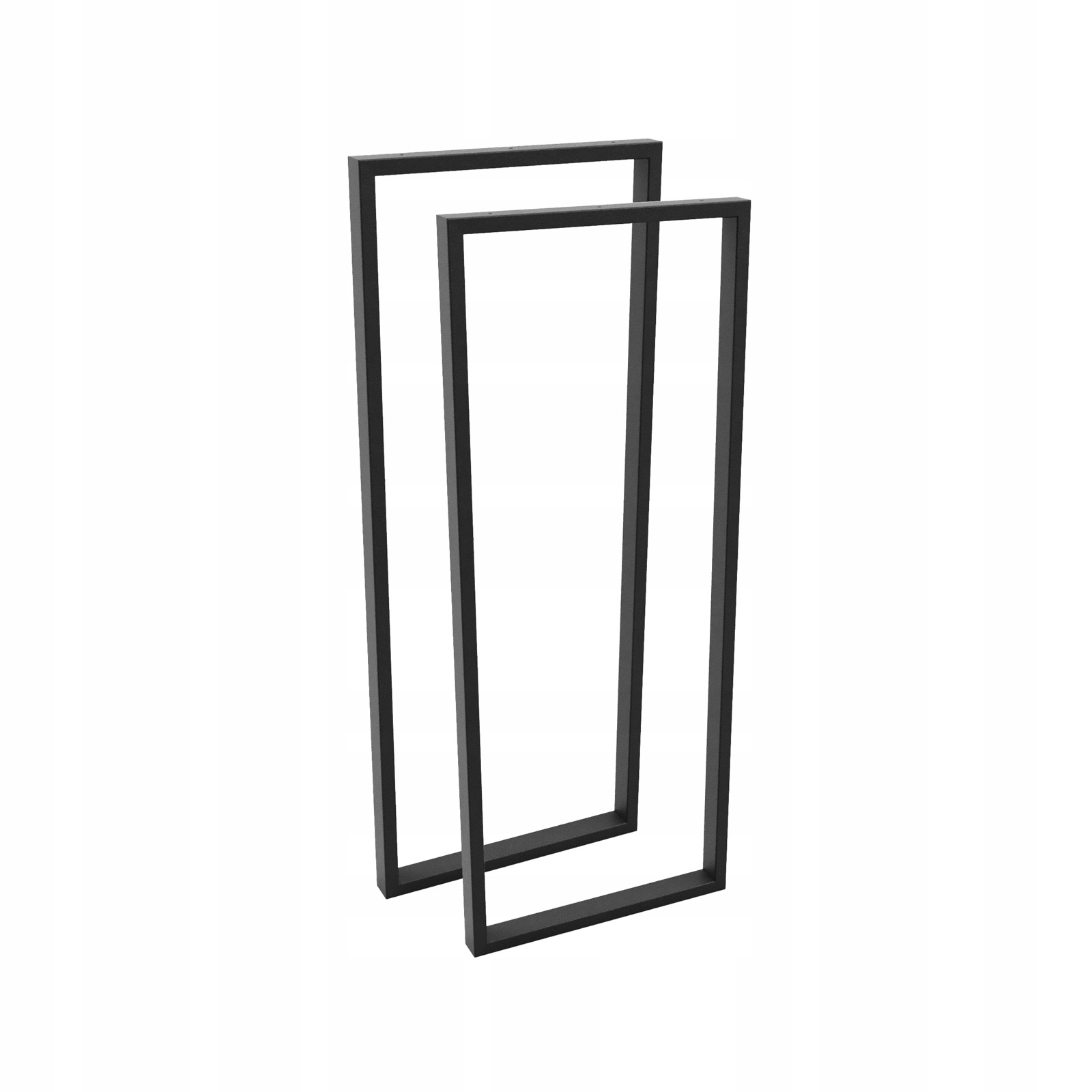 Nogi Metalowe do Stołu Biurka LOFT Stalowe Czarne Mat Prostokąt 40×100cm 2x
